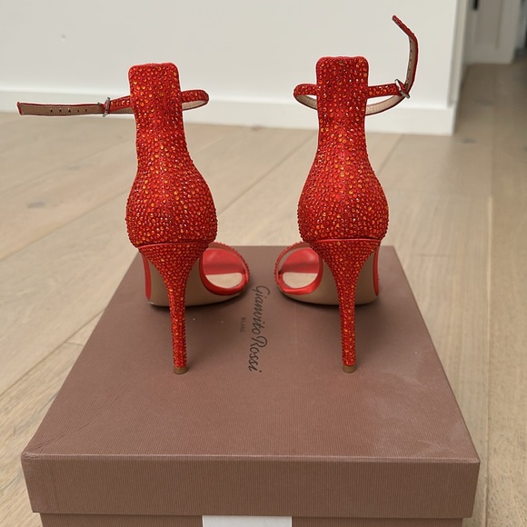 Gianvito Rossi Glam Raso crystal embellished satin sandals - Picture 5 of 8